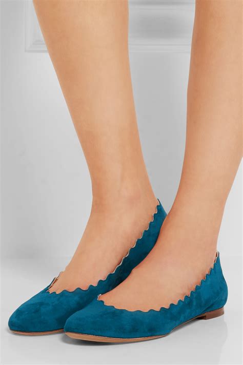 chloe flats scalloped